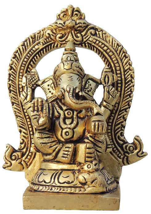 Brass Ganesh Ji God Idol Statue 0.5Kg